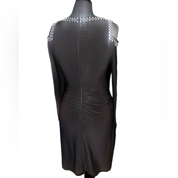 Cachè Black Cold Shoulder Bedazzled Dress - Picture 4 of 4